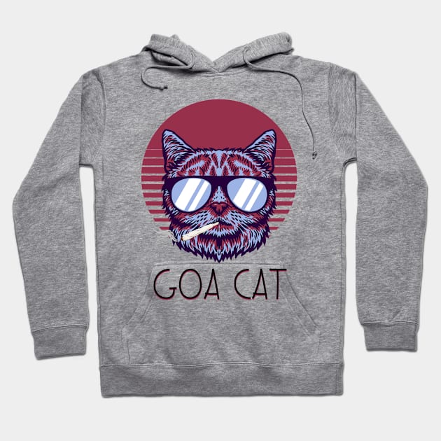 Goa cat - Catsondrugs.com - Techno Party Ibiza Rave Dance Underground Festival Spring Break  Berlin Good Vibes Trance Dance technofashion technomusic housemusic Hoodie by catsondrugs.com